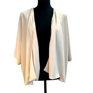 FOREVER 21 nude blush pink open cardigan blouse Sz S